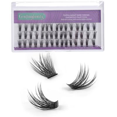 China Long 24 natural c-shaped curved false eyelashes set, single-volume 3D groups natural fluffy handmade, suitable for home extension for sale