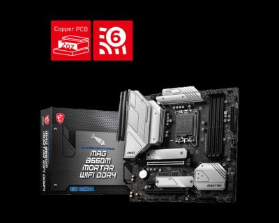 China MAGNETIC B660M MORTAR MORTAR WIFI DDR4 LGA Intel 1700 msi PC gaming desktop motherboard for sale