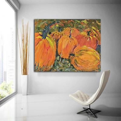 China Waterproof Pop Art Design Still Life Home Decoration Pumpkin Oil Painting for sale