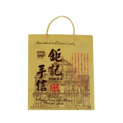 China Eco Friendly Custom Printing Plastic Packaging Shopping Bag Moisture Proof With Rigid Snap Handle for sale