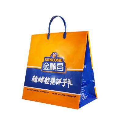 China China Bag Making Supplier Large Loop Recyclable Soft Rigid Poly Handle Bag Custom Shopping Bag With Logo for sale