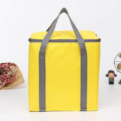 China Hot Sale Waterproof Custom Printed Lunch Insulated Tote Bag Cooler Reusable Fast Thermal Insulated Food Delivery Cooler Bag for sale