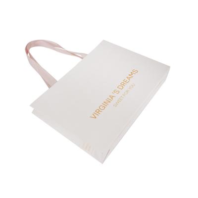 China Recyclable Custom Eco Kraft Paper Pack Durable Bag Fabric White Shopping Bag With Handle And Logo for sale