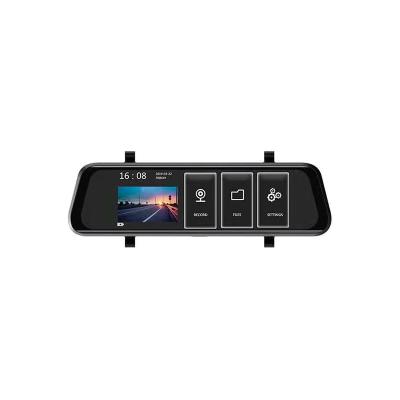 China Waterproof FHD 1296P 10 inch IPS Touch Screen Dual Lens Rearview Mirror Recording Car Rear View Mirror Camera DVR for sale