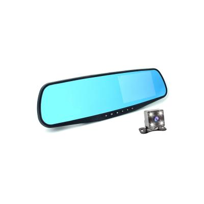 China Waterproof Dual Lens Car Black Box 4.3 Inch IPS Screen Mirror Car DVR HD 1080P Vehicle Driving Recorder Car Camera for sale