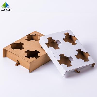 China Disposable Disposable Custom Logo Print Take Away Cardboard Paper Cup Holder for sale