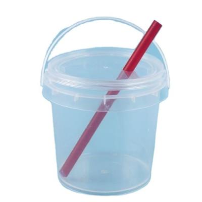 China Large Capacity 1000ml Single Wall Thickened Disposable Transparent Portable Bucket Milk Tea Cup for sale