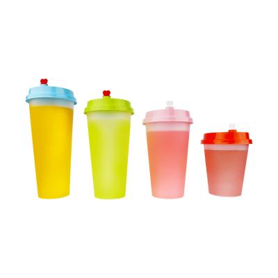 China High Quality New Arrival Large Capacity Clear Disposable Plastic Cup Milk Tea Cup For Ice Tea Drinking Coffee for sale