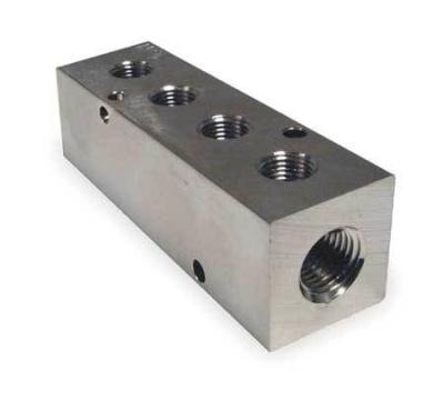 China Aluminum Hydraulic Manifold Block Machined Pneumatic Terminal Block for sale