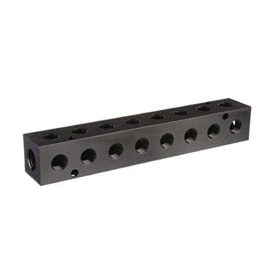 China CNC Aluminum Air Water Hydraulic Blocks Manifold CNC Punching for sale