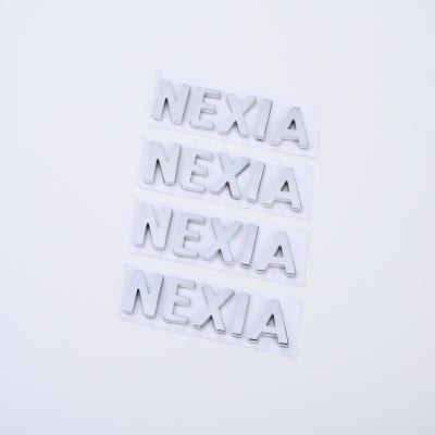 China Durable Silver Chrome Abs Plastic Sticker Emblem Car Badges Emblem Logo Sticker Label Printing for sale