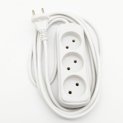 China Residential / General Purpose Wholesale Mini British White 3 Ports Portable AC Outlet Strip for sale