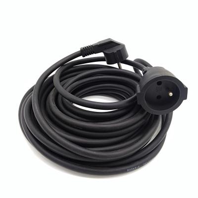 China Typle 3 Pin 16A 250V French European Power Cable Convenient Safety Excellent Quality Rubber Materials for sale