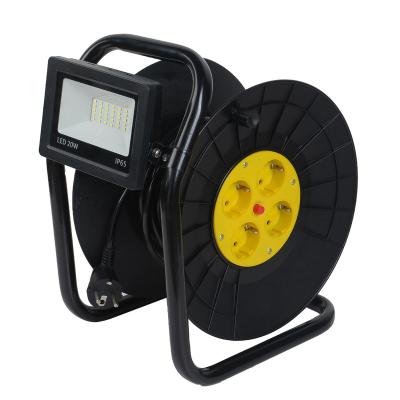 China Construction 40m Heights Electric Retractable Cable Reel Germany Typle Extension Socket Power Reel for sale