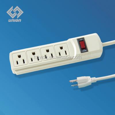 China High Performance Electrical Outlet ETL 4 / 6 Ways US Residential / General Purpose Cost Effective Extension With Switch for sale