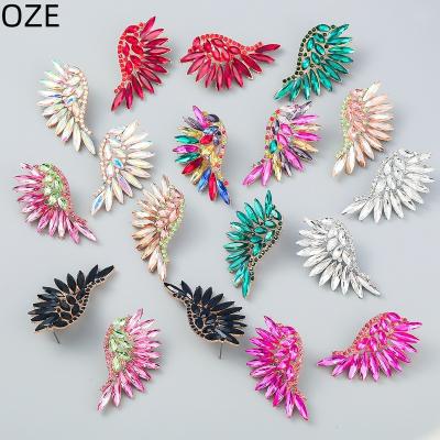 China FASHIONABLE luxury earrings fast shipping alloy geometric rhinestones banquet drop pedant earrings women for sale