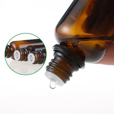 China Custom Printing Matte Amber Cosmetic Packing 10ml 30ml 50ml Round Shape Essential Oil Glass Bottle With Cap for sale