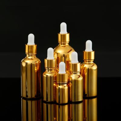 China Glass Bottle 10ml 15ml 30ml 50ml 100ml 100ml Fine Mist Spray Bottle Gold Color Glass Spray Bottle For Essential Oils for sale