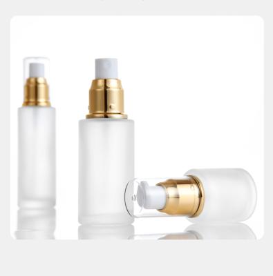 China Lotion Glass Toner Cosmetic Packaging 20ml 30ml 50ml 60ml 80ml 100ml 120ml White Frosted Glass Bottle for sale