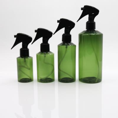 China Dark Green PET Shoulder Oblique Spray Pump Plastic Bottle 50ml 100ml 150ml 200ml Plastic Bottle for sale