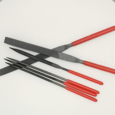 China Eco-Friendly Factory Wholesaler Hand Tools High Carbon steel files set T12 8 Inches needle file rasp bastard file with rubber handle for sale