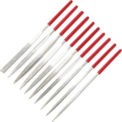 China Eco-Friendly Customized lower price high quality diamond coated needle file set 4*160mm hand tools jewelers file grinding tools for sale