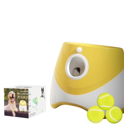 China Amazon Hot Seller Hot Seller Train Dog Resistance Smart Pet Ball Throwing Device Lithium Battery USB Dog Ball Stored Interactive Charging Launcher for sale