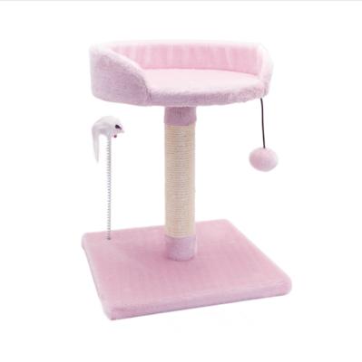 China Factory Direct Viable Pet Toys Stable Board Durable Cat Tree Tower Post House Cat Climbing Frame Cat Tree Strong Solid Particle Sisal for sale