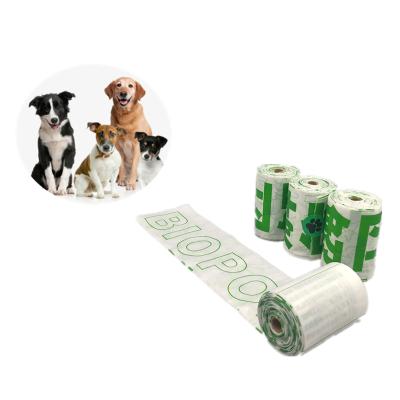 China Environmental protection low price tie with compostable handles and biodegradable made dog poop bags for sale