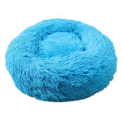 China Manufacturer Custom Fashion Style General Comfort Pet Bed Blanket Winter PP Cotton Round Comfort Doggie Cat Nest Stocked for sale