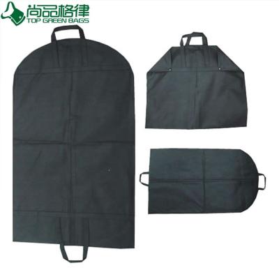 China Custom Foldable Suit Cover Clothing Bag Garment Bags with Snap Button Wholesale  Reusable Non Woven Foldable cover bags for sale