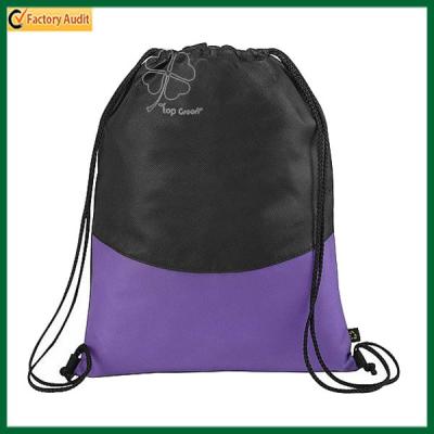 China Cheap Custom Logo Simple String Bags Nylon Drawstring Backpack Bag for sale