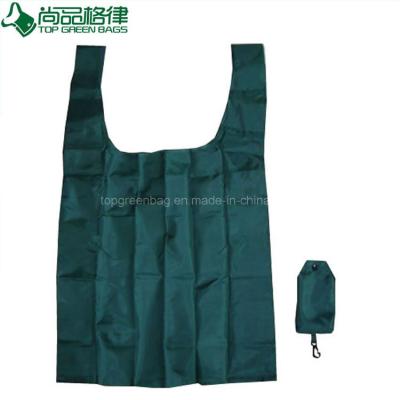 China Nylon Foldable Reusable Shopping Bag Small Pouch Shopping Polyester Foldable Shopping Promotional Bag for sale