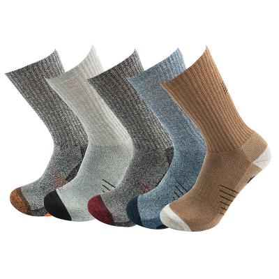 China OEM ODM QUICK DRY Moisture Wicking Cushion Blend Heavy Outdoor Crew Men's Bamboo Socks for sale