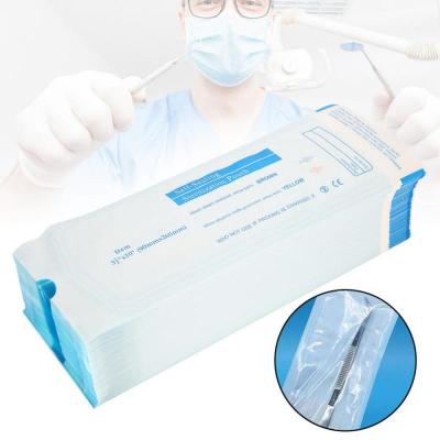 Cina CE 90*260 Autoclave Pouch Roll self sealing sterilization flat reel pouch roll 1 Box of 200 in vendita