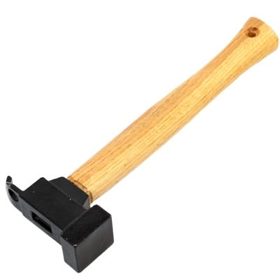 China Heavy Duty Steel Tent Peg Hammer Stake Remover Mallet Camping Stake Square Forged Steel Wood Handle for sale