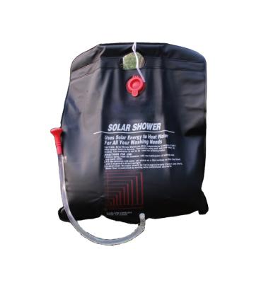 China PVC Solar Shower Bag 5 Gallon 20L Liters Premium Camping Shower PVC Heating Bags Hot Water On-Off Switchable Shower for sale