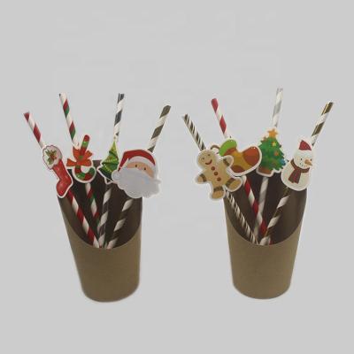 China Factory Price Drinking Paper Straws Lovely Party Straws Daily Creative Christmas Eco Friendly High Quality Safe Housewares for sale