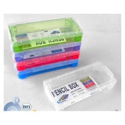 China Schools & Office desk good quality transparent plastic pencil case for sale