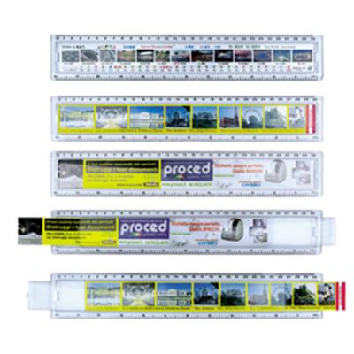 China Export Business Advertising 30cm Plastic Ruler With Paper for sale