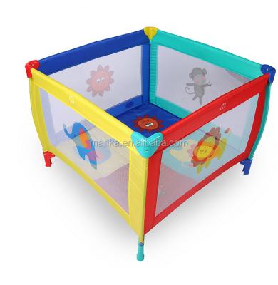 China Modern Wholesale European Standard Baby Travel Crib Play Yard Folding Infant Playpen for sale