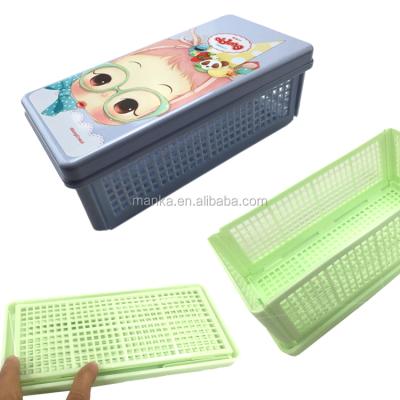 China Desktop Sustainable Plastic Stationery Desktop Storage Foldable Gift Box for sale