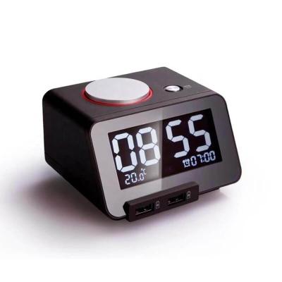 China single function & Large Mini Dual USB LCD Charger Alarm Clock SOLO with Large LCD Display for sale