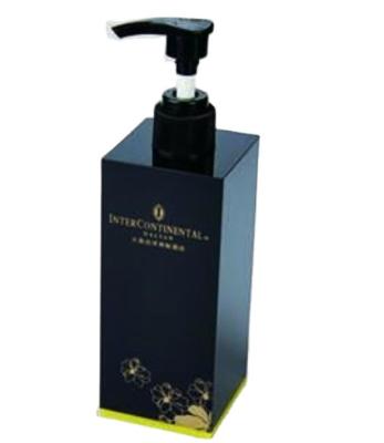 China Europe Hotel Lotion Dispenser Hand Dispenser Bottle Black Square Resin Soap Sanitizer Pressed Dispenser for sale