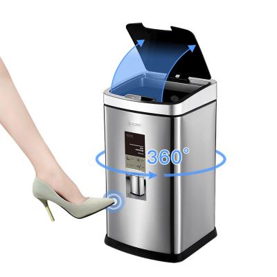 China CCKO New Arrival 6L Touchless Sensor Waste Bin Automatic Stainless Steel Sustainable Trash Can Smart Waste Bin for sale