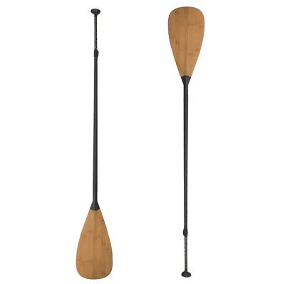 China Factory Price Unisex Surfing Paddle Rack Up Paddle Bamboo Veneer Blade Carbon Sip Paddle for sale