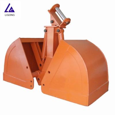 China SY135 construction project excavator shell bucket, hydraulic clamshell bucket, rock bucket for South American market for sale