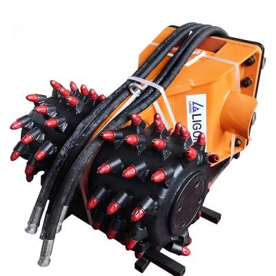 China Construction Project Rotary Drum Cutter To Suit 20-30 Ton Excavator , Hydraulic Drum Cutter for sale