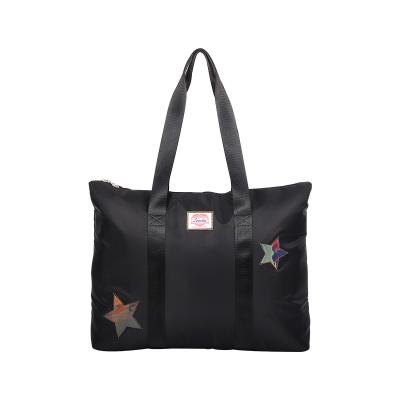 China Durable Black Polyester Travel Star Rpet Outdoor Nylon Girl Tote Bag for sale