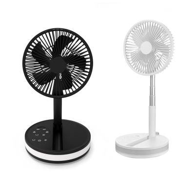 China Foldable Rechargeable Retractable Stand Table Air Cooling Fan Custom Power Bank With Light Fan for sale